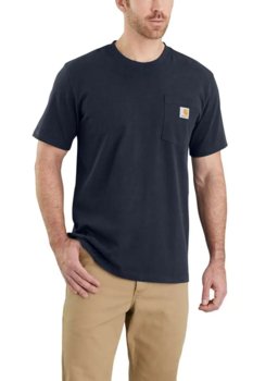 Koszulka męska T-shirt Carhartt Heavyweight Pocket  K87 412 granatowy - XS - Carhartt