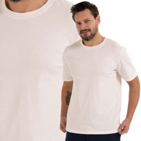 KOSZULKA MĘSKA T-SHIRT Z BAWEŁNY CZESANEJ KLASYCZNA WYGODNA MORAJ M WHITE
