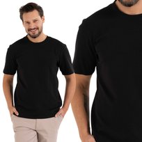 KOSZULKA MĘSKA T-SHIRT Z BAWEŁNY CZESANEJ KLASYCZNA WYGODNA MORAJ XXL BLACK