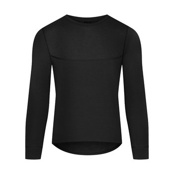 Koszulka męska termiczna MERINO WOOL, czarny, rozmiar L - Woolmed