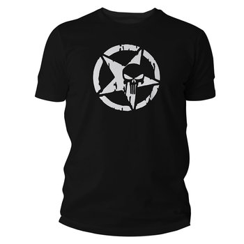 Koszulka męska TigerWood Military Punisher czarna 2XL - Tigerwood