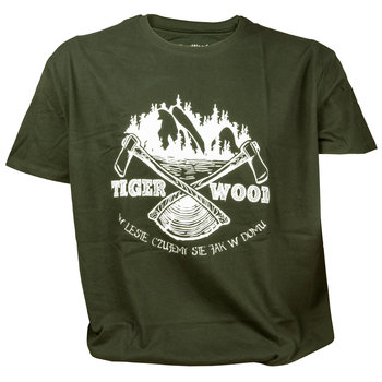 Koszulka męska TigerWood Two Axes zielona 2XL - Tigerwood