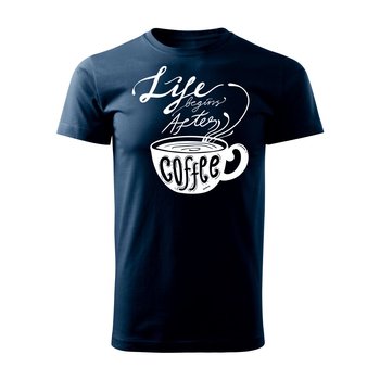 Koszulka męska TOPSLANG After Coffee, granatowa, rozmiar L - Topslang