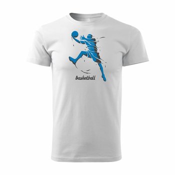 Koszulka męska TOPSLANG Basketball, biało-niebieska, rozmiar S - Topslang
