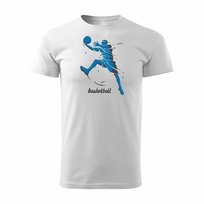 Koszulka męska TOPSLANG Basketball, biało-niebieska, rozmiar XXL
