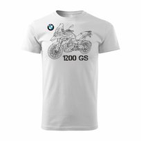 Koszulka męska TOPSLANG BMW GS 1200, biała, rozmiar L