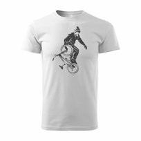 Koszulka męska TOPSLANG BMX skater, biała, rozmiar XXL