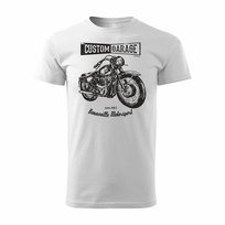 Koszulka męska TOPSLANG Custom Garage, biała, rozmiar S