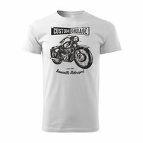 Koszulka męska TOPSLANG Custom Garage, biała, rozmiar XXL