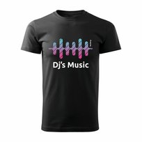 Koszulka męska TOPSLANG DJ Music Sound Wave, czarna, rozmiar XXL