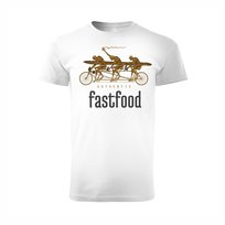 Koszulka męska TOPSLANG FastFood, biała, rozmiar S
