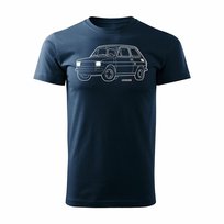 Koszulka męska TOPSLANG Fiat 126p, granatowa, rozmiar L