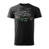 Koszulka męska TOPSLANG Fiat 500, czarna, rozmiar XL