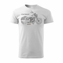 Koszulka męska TOPSLANG Harley Davidson Fatboy, biała, rozmiar L
