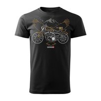 Koszulka męska TOPSLANG Harley Davidson Iron 883, czarno-pomarańczowa, rozmiar L
