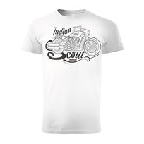 Koszulka męska TOPSLANG Indian Scout, biała, rozmiar M
