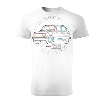 Koszulka męska TOPSLANG Maluch Fiat 126p, biała, rozmiar L - Topslang