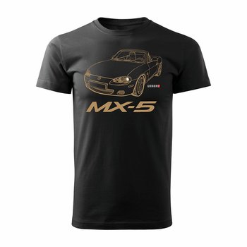 Koszulka męska TOPSLANG Mazda MX-5, czarno-żółta, rozmiar L - Topslang