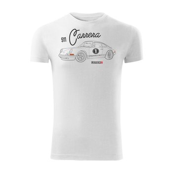 Koszulka męska TOPSLANG Porsche Carrera 911, biała, rozmiar S - Topslang