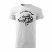 Koszulka męska TOPSLANG Speed Junkies, biała, rozmiar S