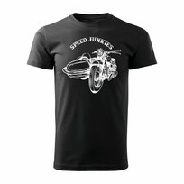 Koszulka męska TOPSLANG Speed Junkies, czarna, rozmiar L