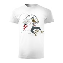 Koszulka męska TOPSLANG Sushi, biała, rozmiar XXL