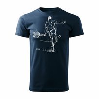 Koszulka męska TOPSLANG Tennis, granatowa, rozmiar XXL