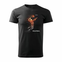 Koszulka męska TOPSLANG Volleyball, czarna, rozmiar L