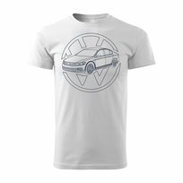 Koszulka męska TOPSLANG VW Passat, biała, rozmiar L