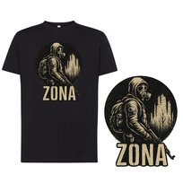 Koszulka męska Tshirt z nadrukiem Stalker ZONA czarna L DEYORA