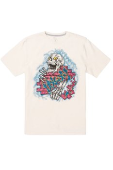 Koszulka męska Volcom Wall Puncher biały t-shirt bawełniany-M - VOLCOM