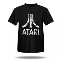 Koszulka męska z białym logo ATARI, Czarna, XL BLAZE