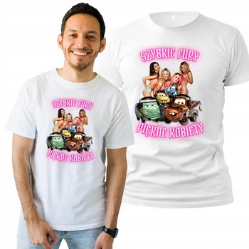 Koszulka Męska z Nadrukiem Bawełniana T-shirt Na Prezent Szybkie Fury M - Plexido