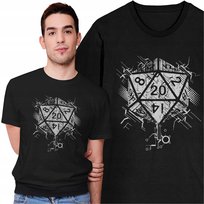 Koszulka Męska z Nadrukiem D&D Dungeons And Dragons Kostka Gry Planszowe