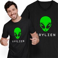 Koszulka Męska z Nadrukiem dla Geja Śmieszny T-shirt Prezent Alien Obcy UFO