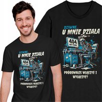 Koszulka Męska z Nadrukiem dla Informatyka Próbowałeś Włączyć i Wyłączyć Freshtop