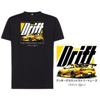 Koszulka męska z nadrukiem drift JDM street racing tshirt czarna L DEYORA