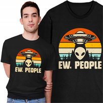 Koszulka Męska z Nadrukiem Ew People Alien UFO NOL Obcy Kosmita Ufokudek