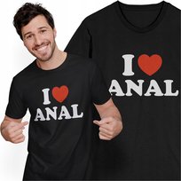 Koszulka Męska z Nadrukiem I Love Anal Śmieszny Prezent dla Kolegi Freshtop