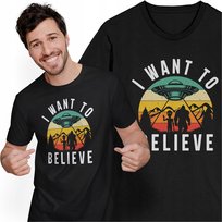 Koszulka Męska z Nadrukiem I Want to Believe Wielka Stopa Alien Kosmita UFO Freshtop