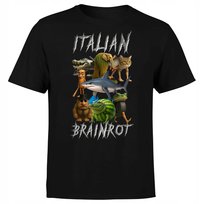 KOSZULKA MĘSKA Z NADRUKIEM ITALIAN BRAINROT MEMY TIK TOK ŚMIESZNA 3XL