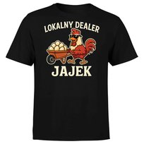 KOSZULKA MĘSKA Z NADRUKIEM KOGUT LOKALNY DEALER JAJEK ŚMIESZNA PREZENT XL inna (Inny)