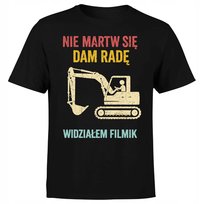 KOSZULKA MĘSKA Z NADRUKIEM KOPARKA DAM RADĘ ŚMIESZNA NA PREZENT S ARTEX FASHION