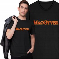 Koszulka Męska z Nadrukiem MacGyver Retro Serial Telewizja Nostalgia