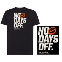 Koszulka męska z nadrukiem NO DAYS OFF prezent tshirt czarna L DEYORA