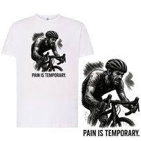 Koszulka męska z nadrukiem rower gravel sport tshirt biała L DEYORA