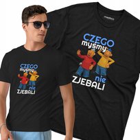 Koszulka Męska z Nadrukiem Sąsiedzi Czego Myśmy nie budowa T-shirt Prezent Meeboo