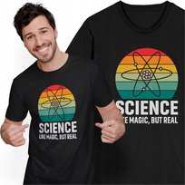 Koszulka Męska z Nadrukiem Science Nauka Magia Atom dla Fizyka Chemika Freshtop
