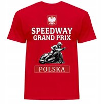 KOSZULKA MĘSKA Z NADRUKIEM SPEEDWAY POLSKA GRAND PRIX SPORT DLA KIBICA 5XL