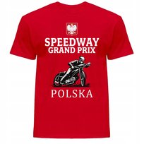 KOSZULKA MĘSKA Z NADRUKIEM SPEEDWAY POLSKA GRAND PRIX SPORT DLA KIBICA L
